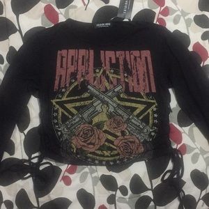 Fashion Nova Vintage Rock n Roll Crop Top